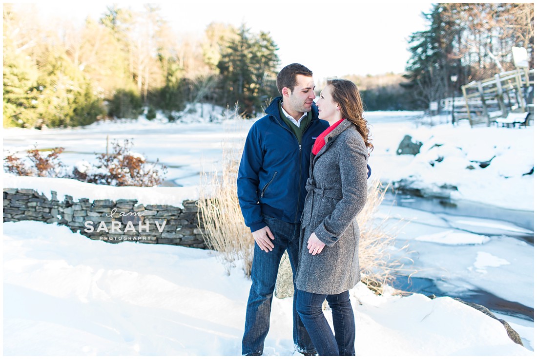 Newmarket New Hampshire Engagement Session Photographer Winter Snow Image / IAMSARAHV Photography