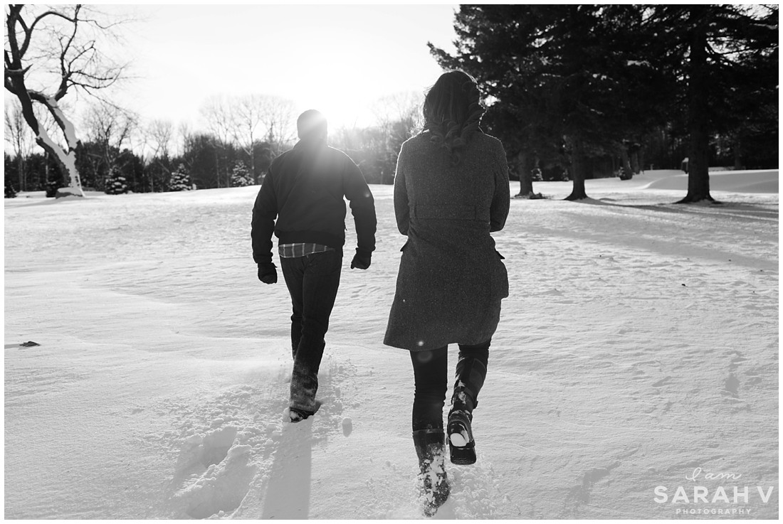 Newmarket New Hampshire Engagement Session Photographer Winter Snow Image / IAMSARAHV Photography