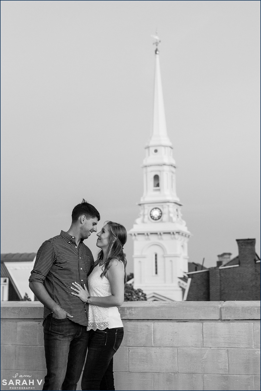 Portsmouth New Hampshire Engagement Session Prescott Park Image / I AM SARAH V Photography