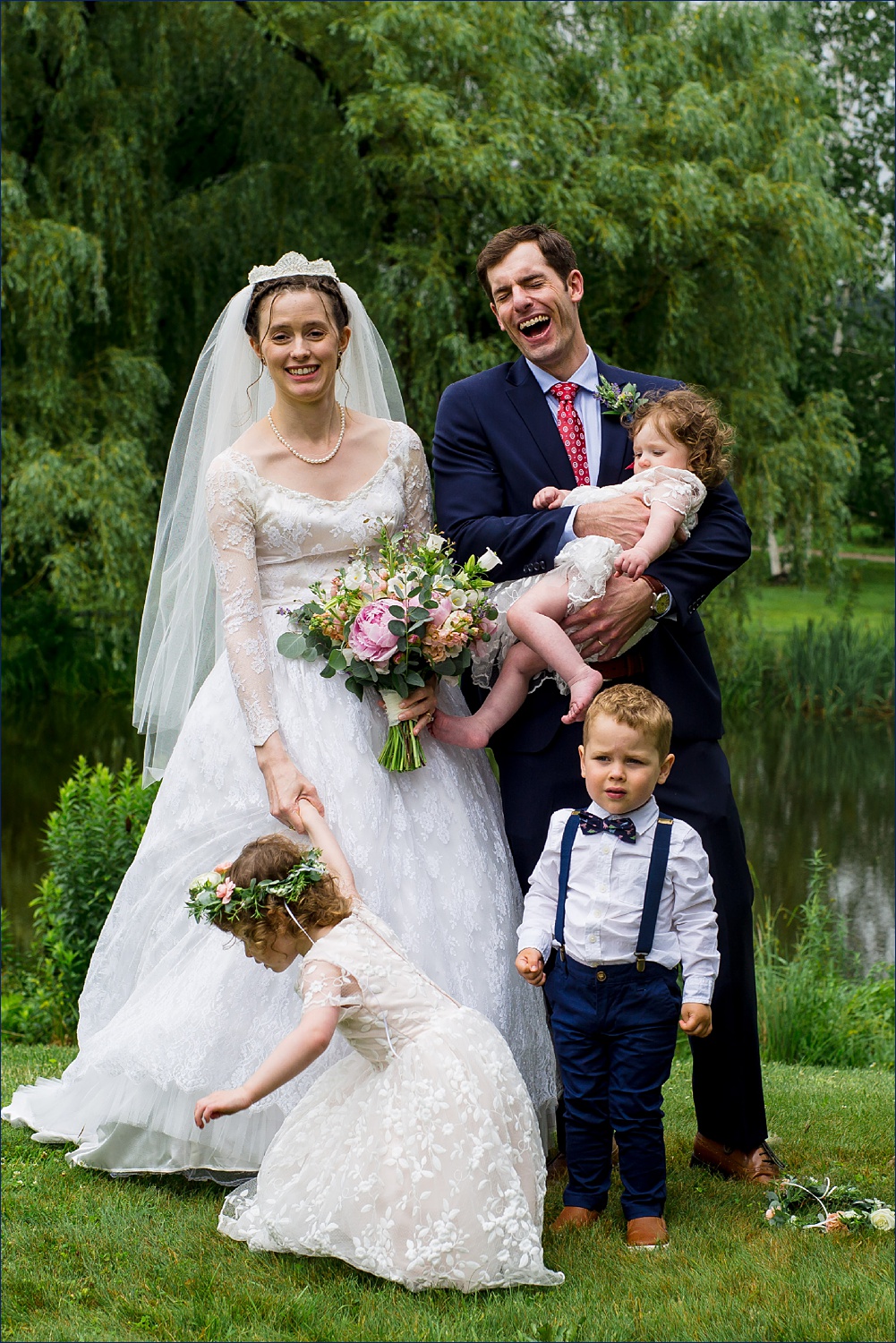 Kids and the wedding day don't always work out perfectly and that's ok