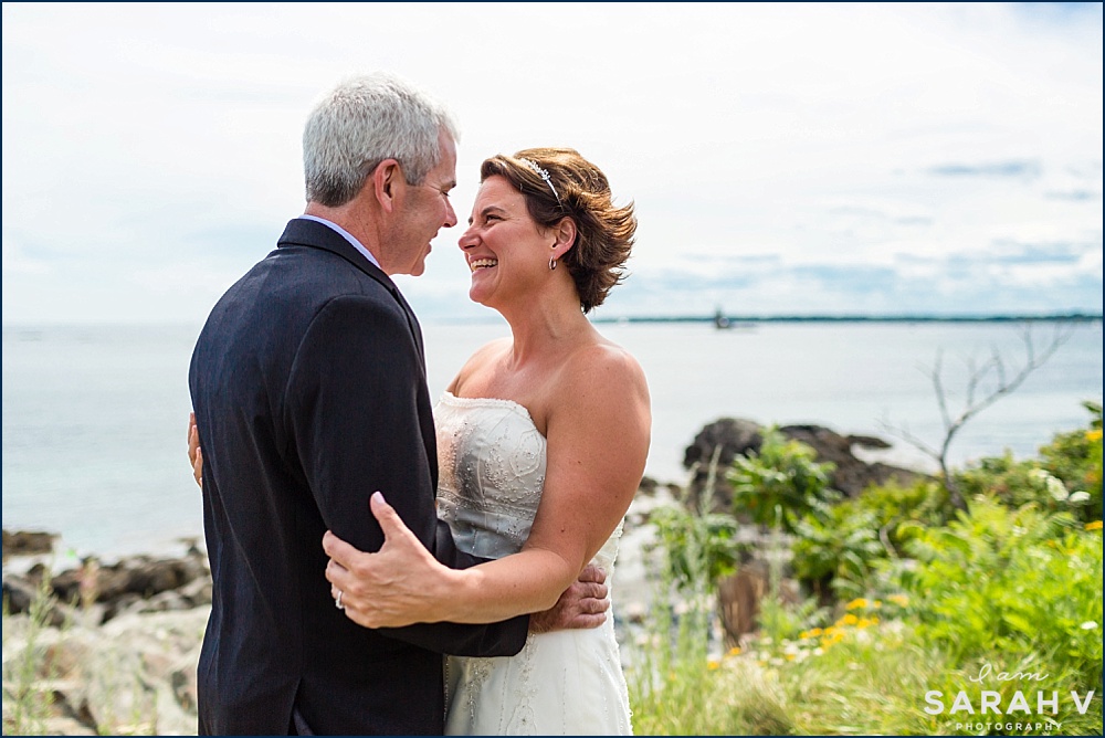 Fort Foster Kittery Maine Wedding First Look - Southern Maine I AM SARAH V Photography