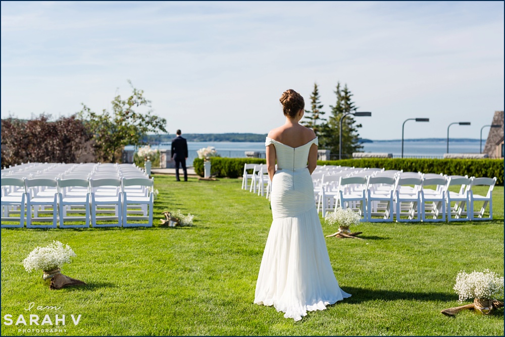 Bar Harbor Club Mount Desert Island, Maine Wedding First Look Photo