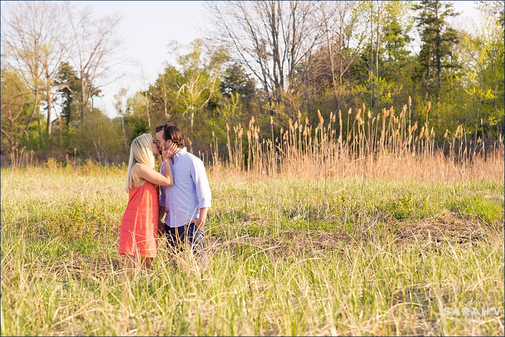 New Castle New Hampshire Engagement Shoot Wedding Photographer Beach Grass Image / I AM SARAH V Photography