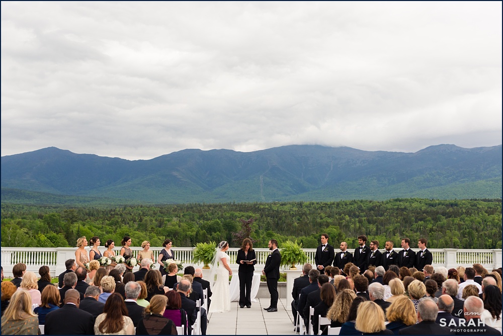 Mount Washington Omni Resort Wedding Jewell Terrace Mountains Outdoor / I AM SARAH V Photography