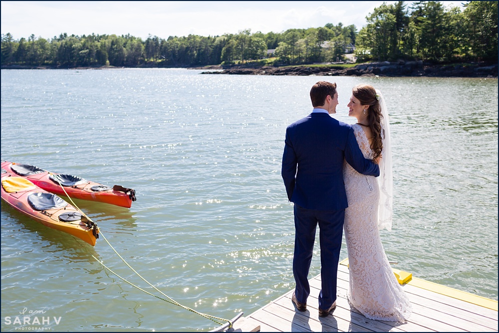 Boothbay Botanical Gardens Maine Wedding Photographer Outdoor Ocean Photo / I AM SARAH V Photography