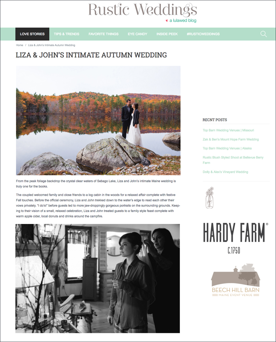 Rustic Weddings Maine Wedding Photographer / I AM SARAH V Photography