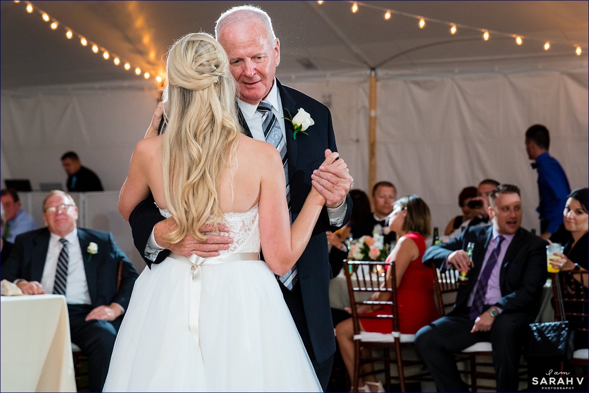 The father daughter dance under the tent in Maine