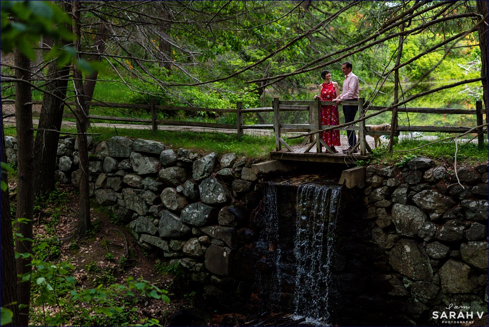 Stone bridge Maudslay State Park Newburyport, MA Maine Wedding Photographers Engagement Session Woods Waterfalls / I AM SARAH V Photography