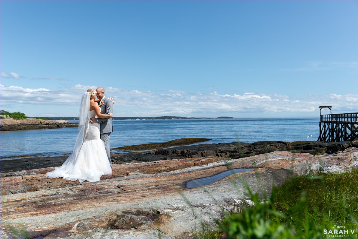 Harpswell Maine Wedding Photographers Midcoast Coastal Outdoor Ocean Bride Groom Portraits Photo / I AM SARAH V Photography