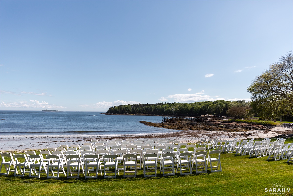 Harpswell Maine Wedding Photographers Midcoast Coastal Outdoor Ocean Ceremony Photo / I AM SARAH V Photography