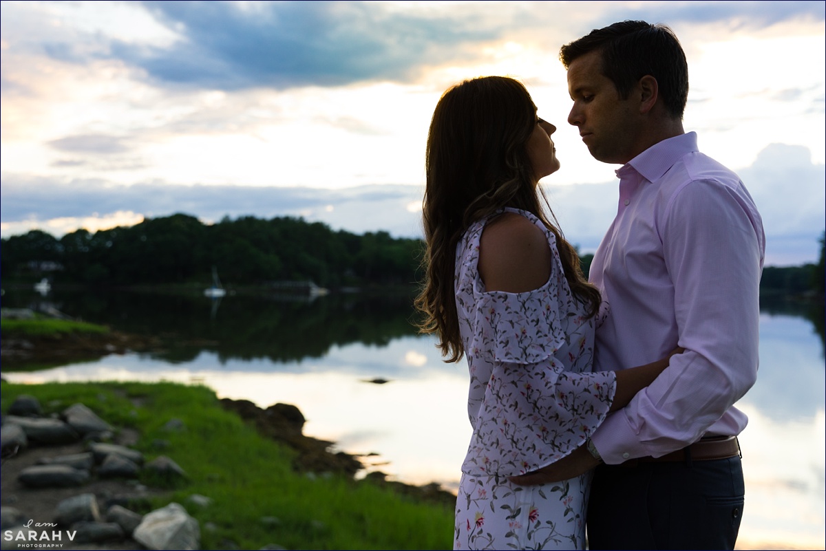 Portsmouth NH Wedding Photographers New Hampshire Durham Wagon Hill Farm Ocean Waterfront Sunset Field Engagement Session Adventure Photo / I AM SARAH V Photography