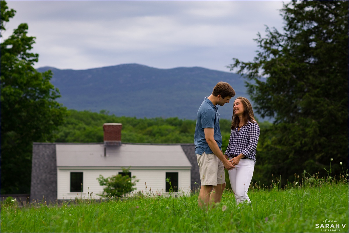 White Mountains NH Wedding Photographers Engagement Session Farm Outdoor Mount Monadnock Field Photo / I AM SARAH V Photography