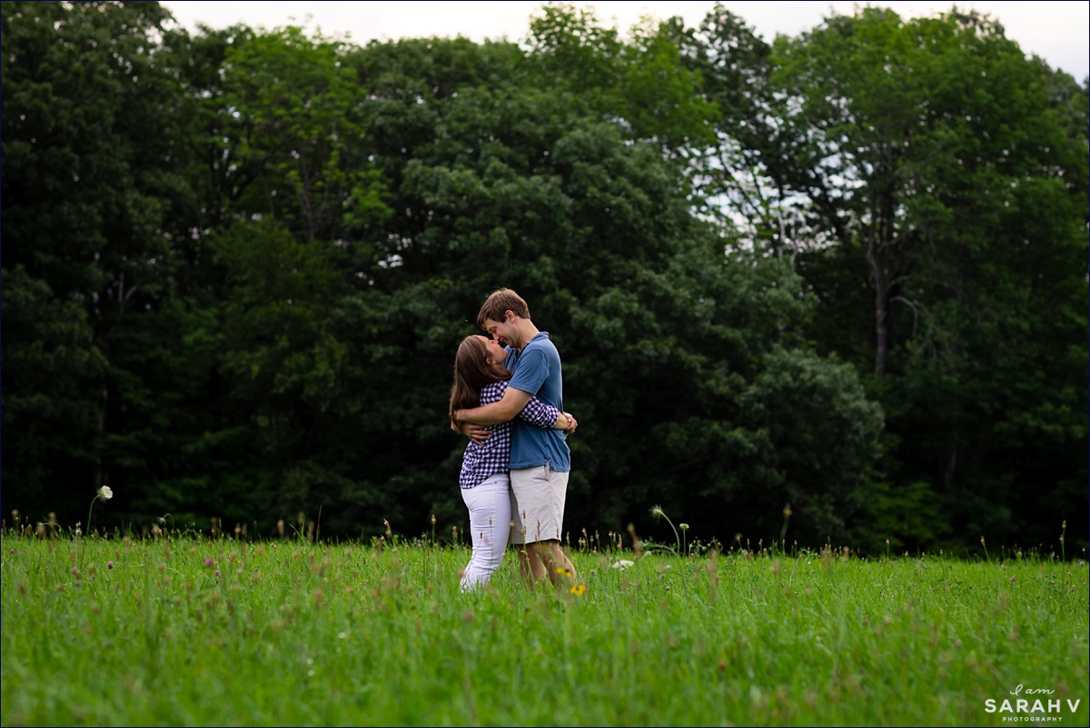White Mountains NH Wedding Photographers Engagement Session Farm Outdoor Mount Monadnock Field Photo / I AM SARAH V Photography