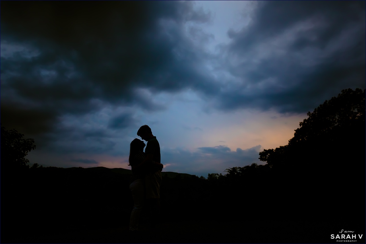 White Mountains NH Wedding Photographers Engagement Session Silhouette Farm Outdoor Mount Monadnock Field Photo / I AM SARAH V Photography