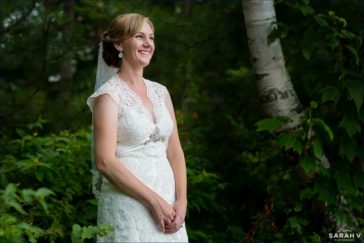 The Preserve New Hampshire Wedding Photographer NH Mt. Chocorua in Tamworth Lake Woods Greenery Bride and Groom at the Lake with the Mountains