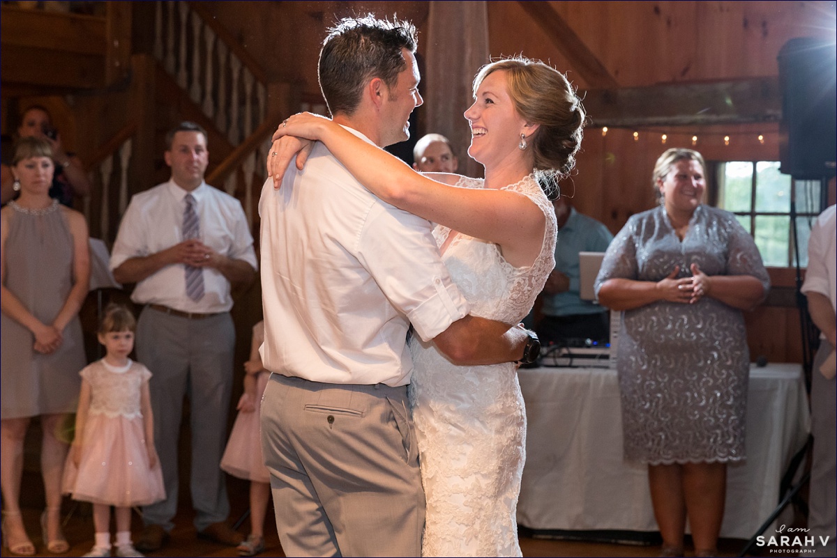 The Preserve New Hampshire Wedding Photographer NH Mt. Chocorua in Tamworth Lake Woods Greenery Reception and dancing first dance