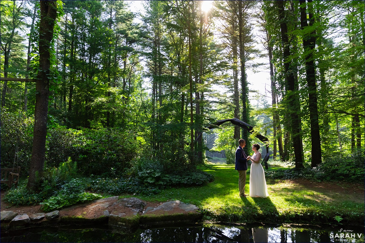 Bedrock Gardens New Hampshire Elopement Photographer Lee NH Bride Groom portraits outdoor elope photo
