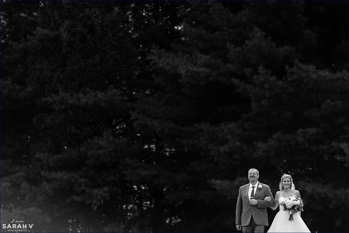 Alnoba New Hampshire Wedding Photographers Kensington NH Ceremony Woods Outdoors Renewable Photo / I AM SARAH V Photography