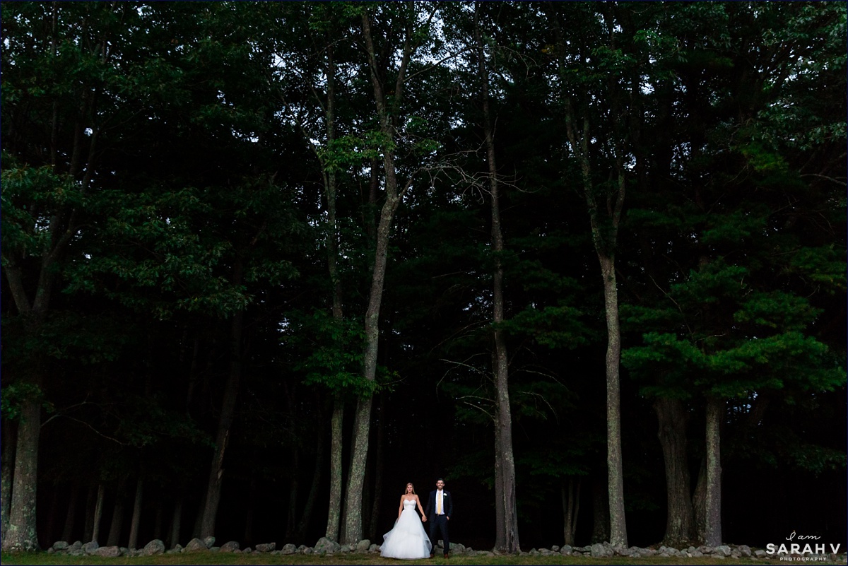 Alnoba New Hampshire Wedding Photographers Kensington NH Bride Groom Sunset Woods Outdoors Renewable Photo / I AM SARAH V Photography