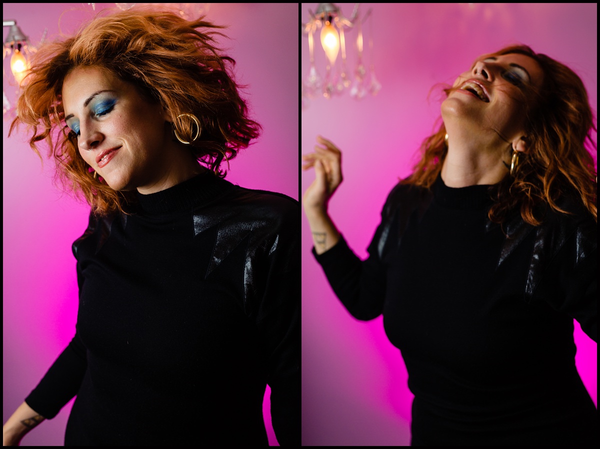 Natalee Miller feels the 80s vibe for her creative portrait shoot in Portsmouth New Hampshire
