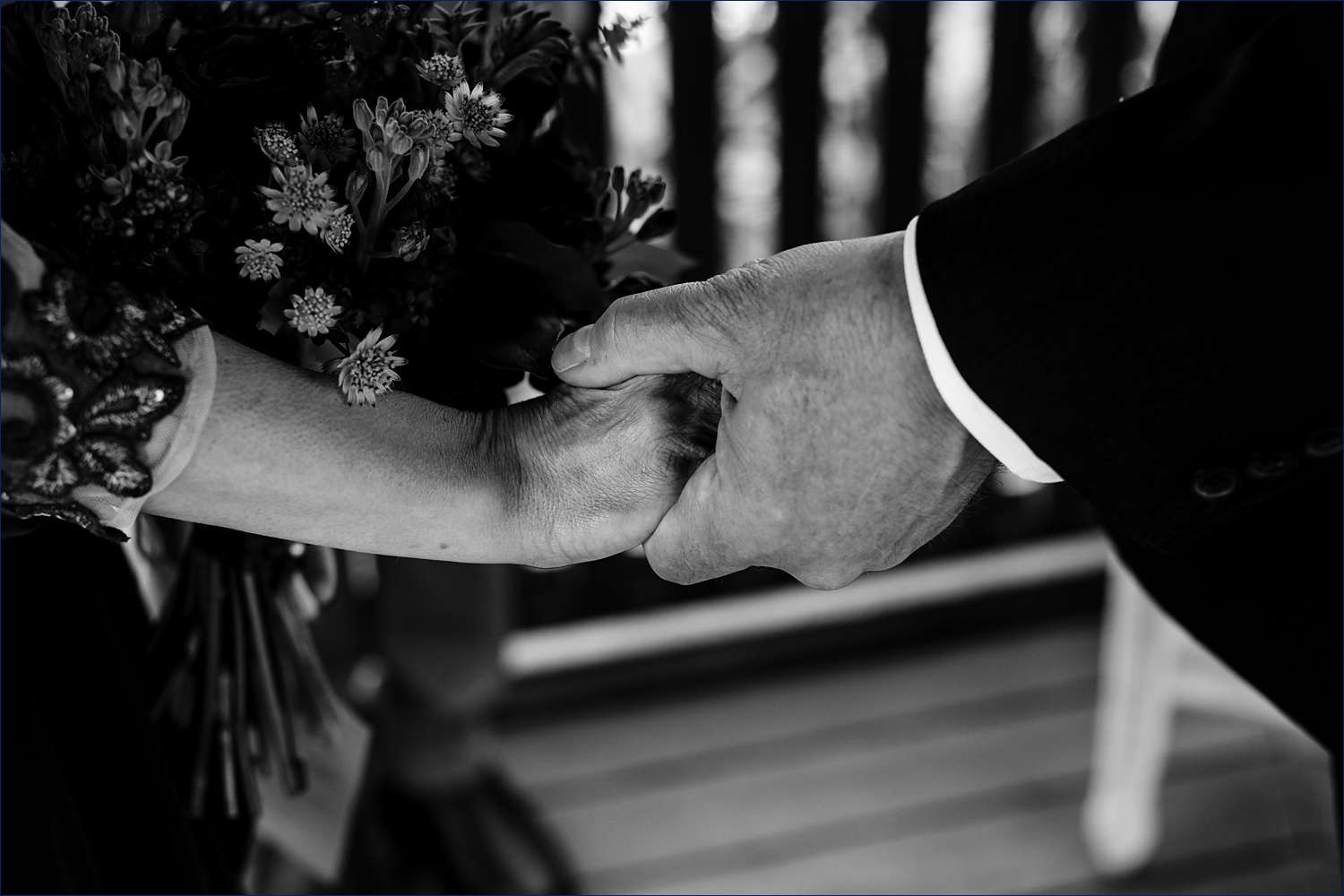 The hands of the soon to be newlyweds at their NH Elopement