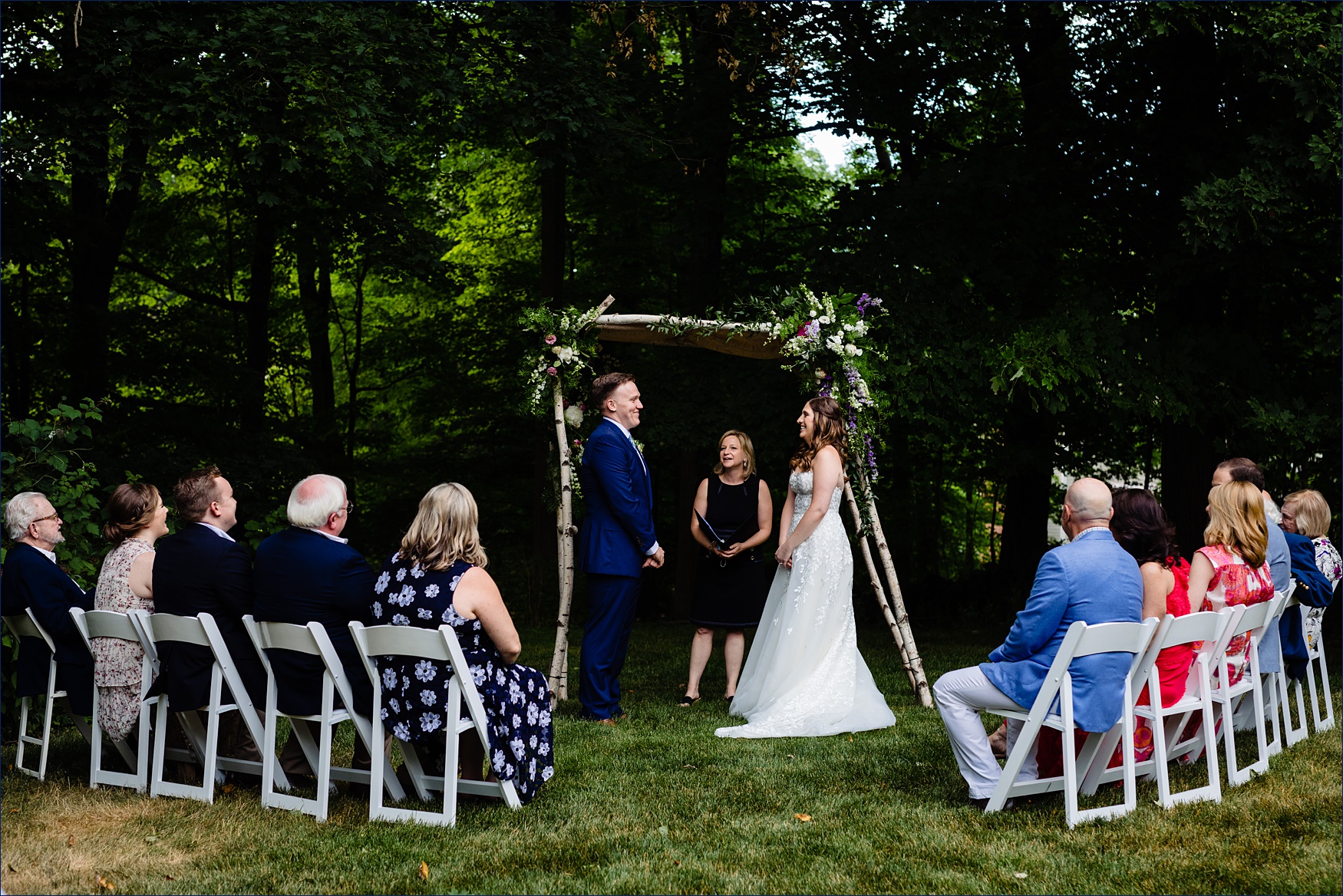 The intimate backyard wedding ceremony in the midst of coronavirus world