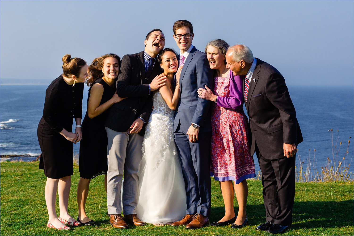 Family hug attacks the couple on the North Lawn