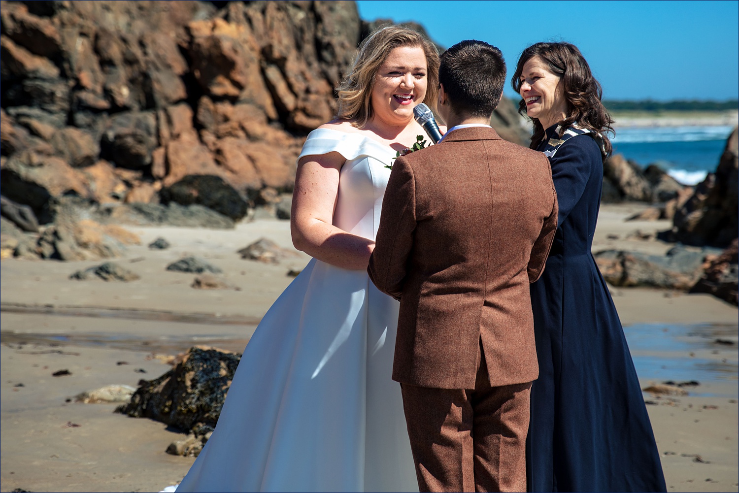 The small ceremony on the beach of Ogunquit Maine