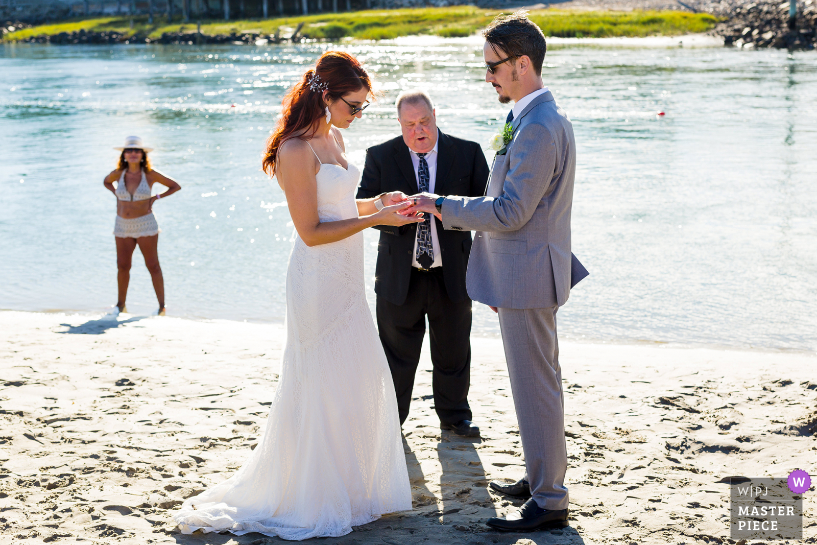 Ogunquit Maine elopement with unplanned wedding guests