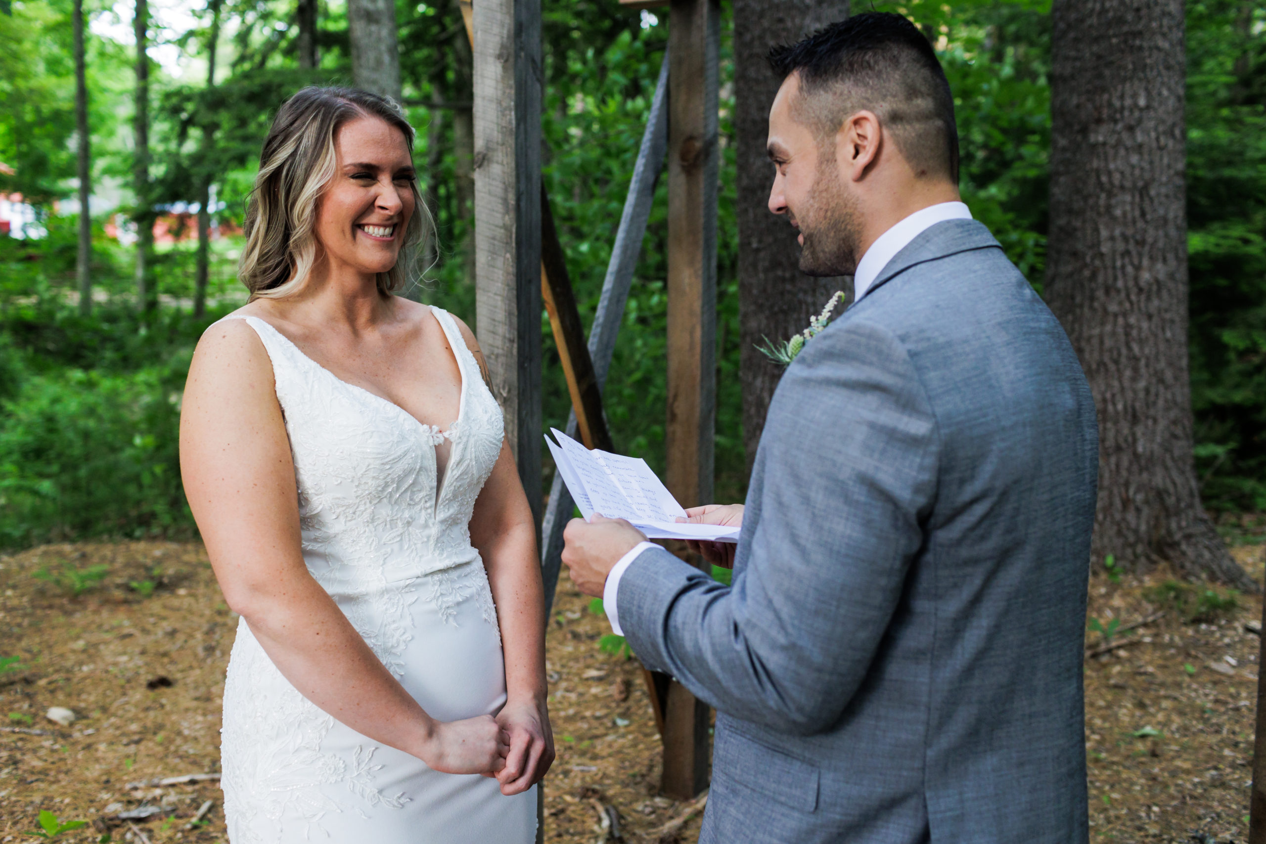 Reading vows in the woods