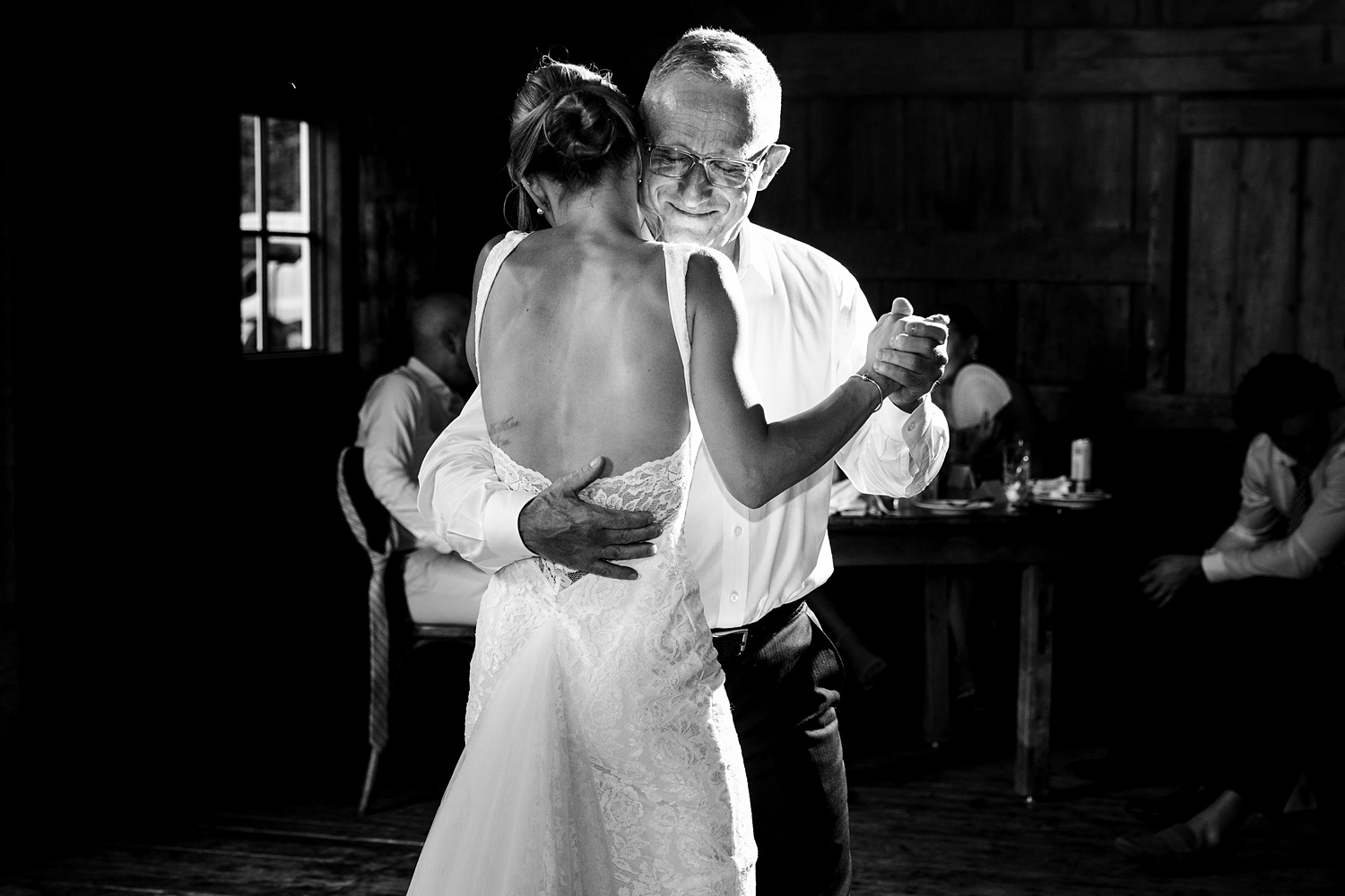 Father and daughter dance at the wedding reception