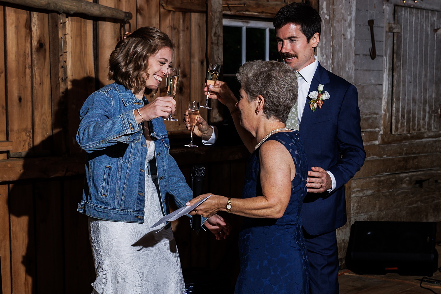 Embracing loved ones after toasts