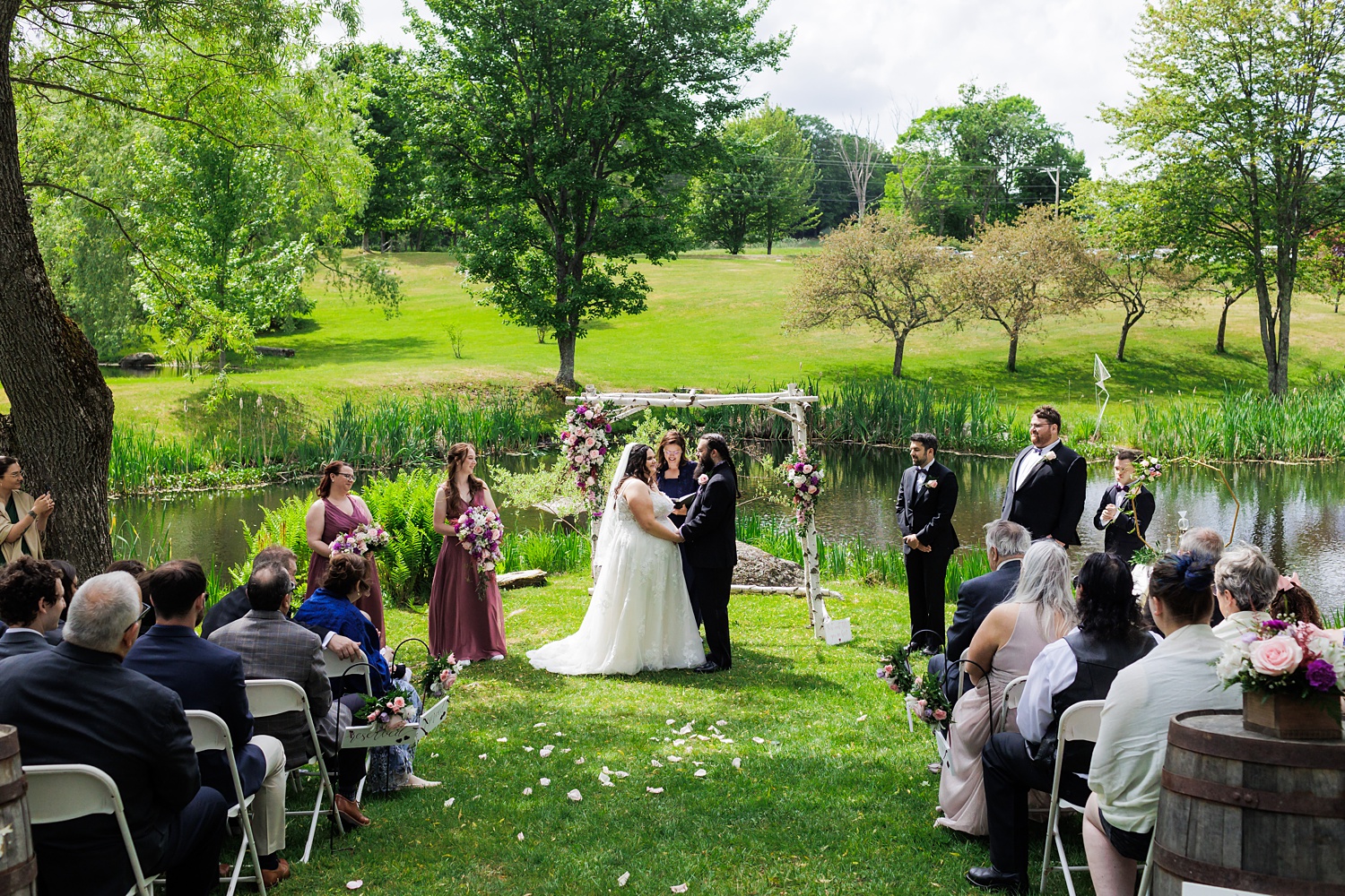 Wedding at The Inn at the Round Barn on the beautiful Vermont property