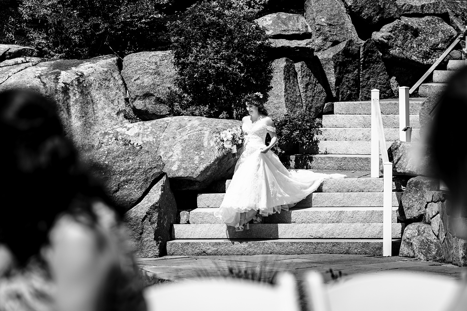 The bride enters the wedding ceremony