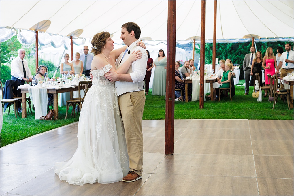 The first dance under the tent in Southern Maine